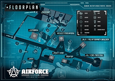 plattegrond AIRFORCE Festival