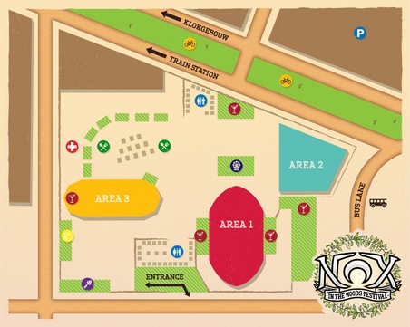 plattegrond NOX in the Woods Festival