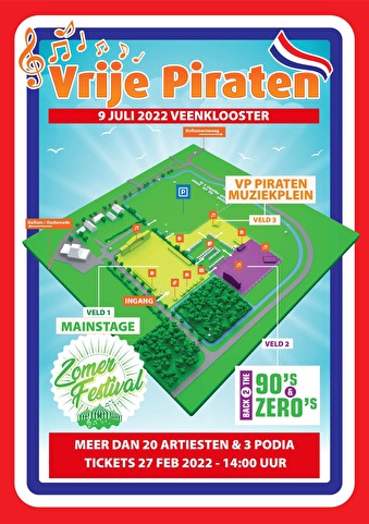 plattegrond Mega Vrije Piraten Festival