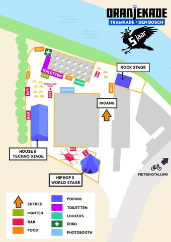 plattegrond Oranjekade Festival