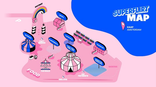 plattegrond Superflirt Festival