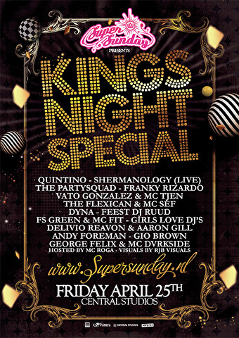 Timetable & laatste info Super Sunday KingsNight Special