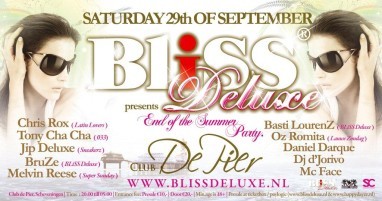 Bliss Deluxe presents: The end of the summer party