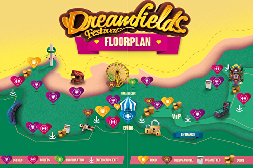 plattegrond Dreamfields Festival