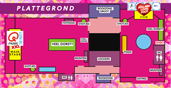 plattegrond Qmusic The Party