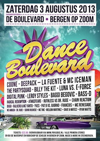 Dance Boulevard 2013 · De line-up