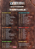 XXlerator Outdoor timetable release