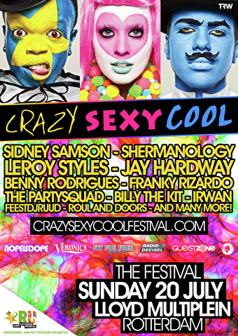 Laatste info en timetable Crazy Sexy Cool Outdoor Festival