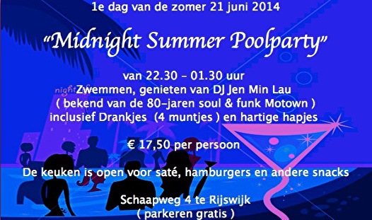 Midnight summer poolparty