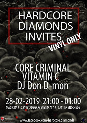 flyer Hardcore Diamonds Invites