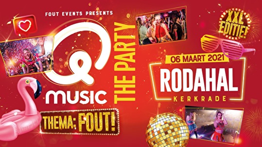 flyer Qmusic The Party FOUT
