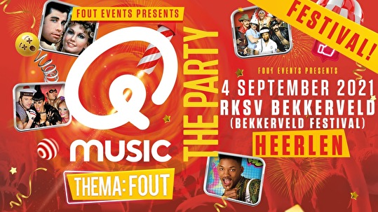 flyer Qmusic The Party FOUT