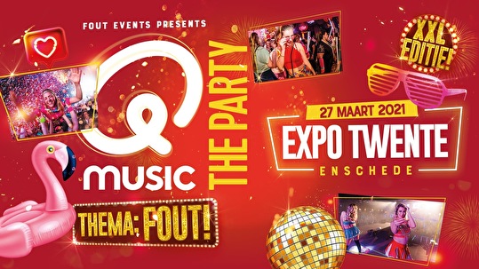 flyer Qmusic The Party FOUT